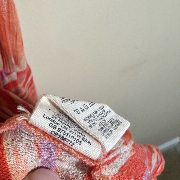 Free People Striped Orange Mini Dress - Picture 5 of 7